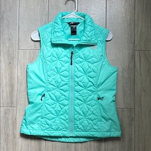 The North Face Women’s Quilted Down Vest in Aqua